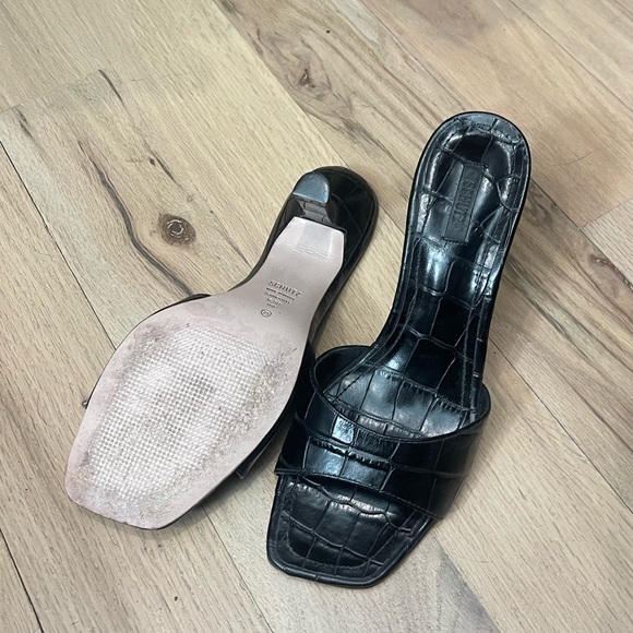 SCHUTZ mule heel crocodile black - Picture 3 of 3